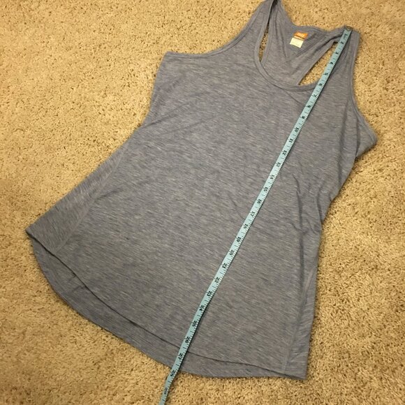 Lucy Grey Blue Heathered Racer Back Tank Top - Picture 13 of 13